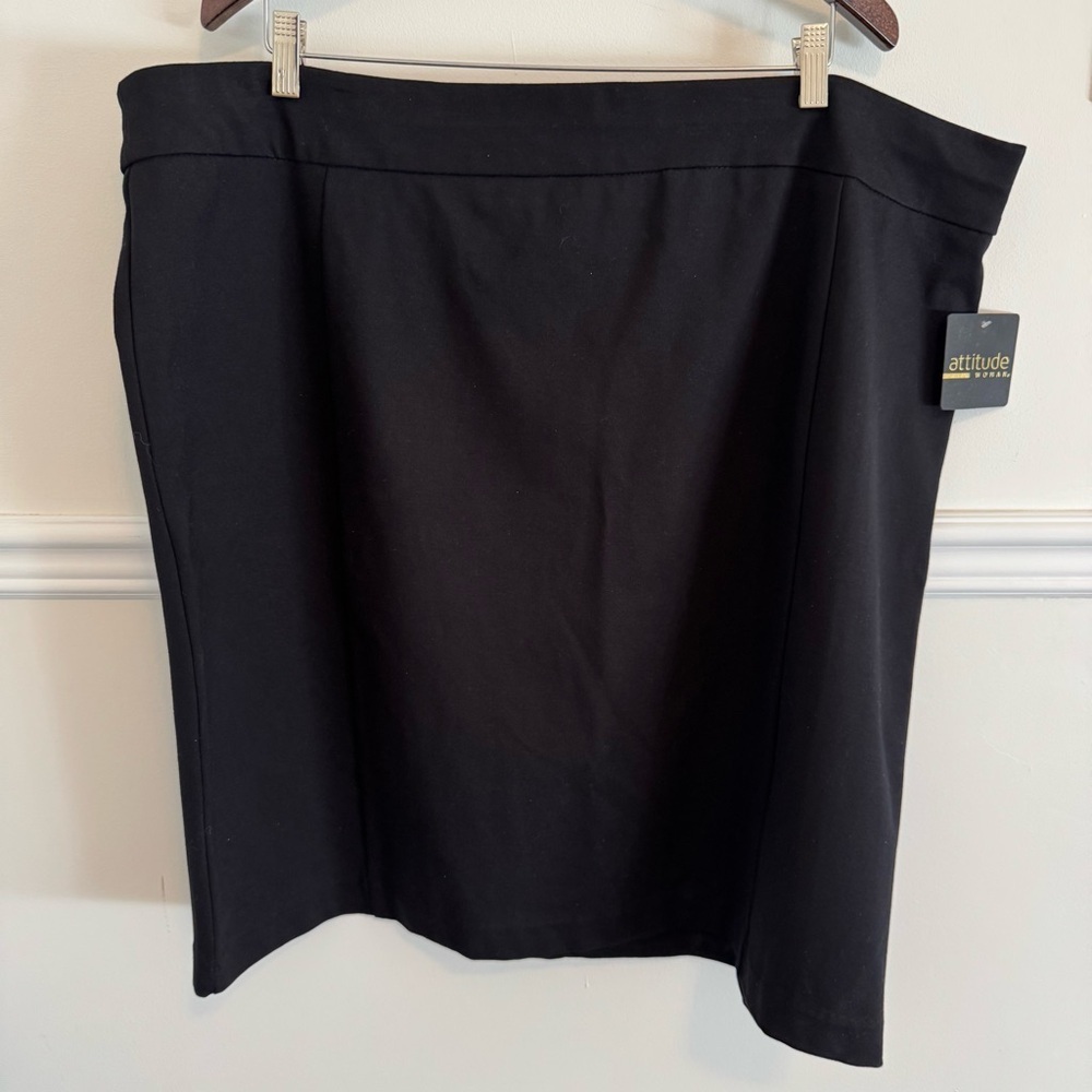 NWT Black Women's pencil Skirt by ATTITUDE WOMAN Plus  size 24W